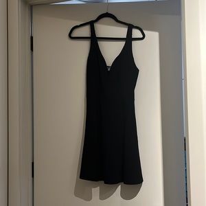 Deep V little black dress